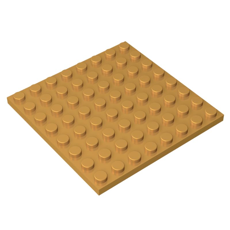 41539 Foundation Plate Plate 8x8 10 Pieces GDS-528 Compatible with Lego Building Blocks Color:Pearl Gold โ image 1
