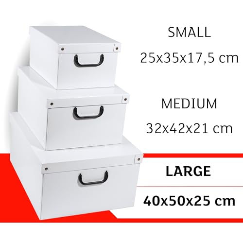 2er-Set Aufbewahrungsboxen mit Deckel für Kleidung und Wäsche, Leder Gross Karton Kleiderschrankboxen, saisonaler Wechsel, Ideal für Vakuumbeutel oder Geschenkboxen 50x40x25 cm