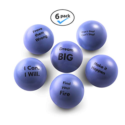 Pure Origins | Motivational Stress Balls | Hand Exercise|Gift 6-Pack |Fidget Accessory