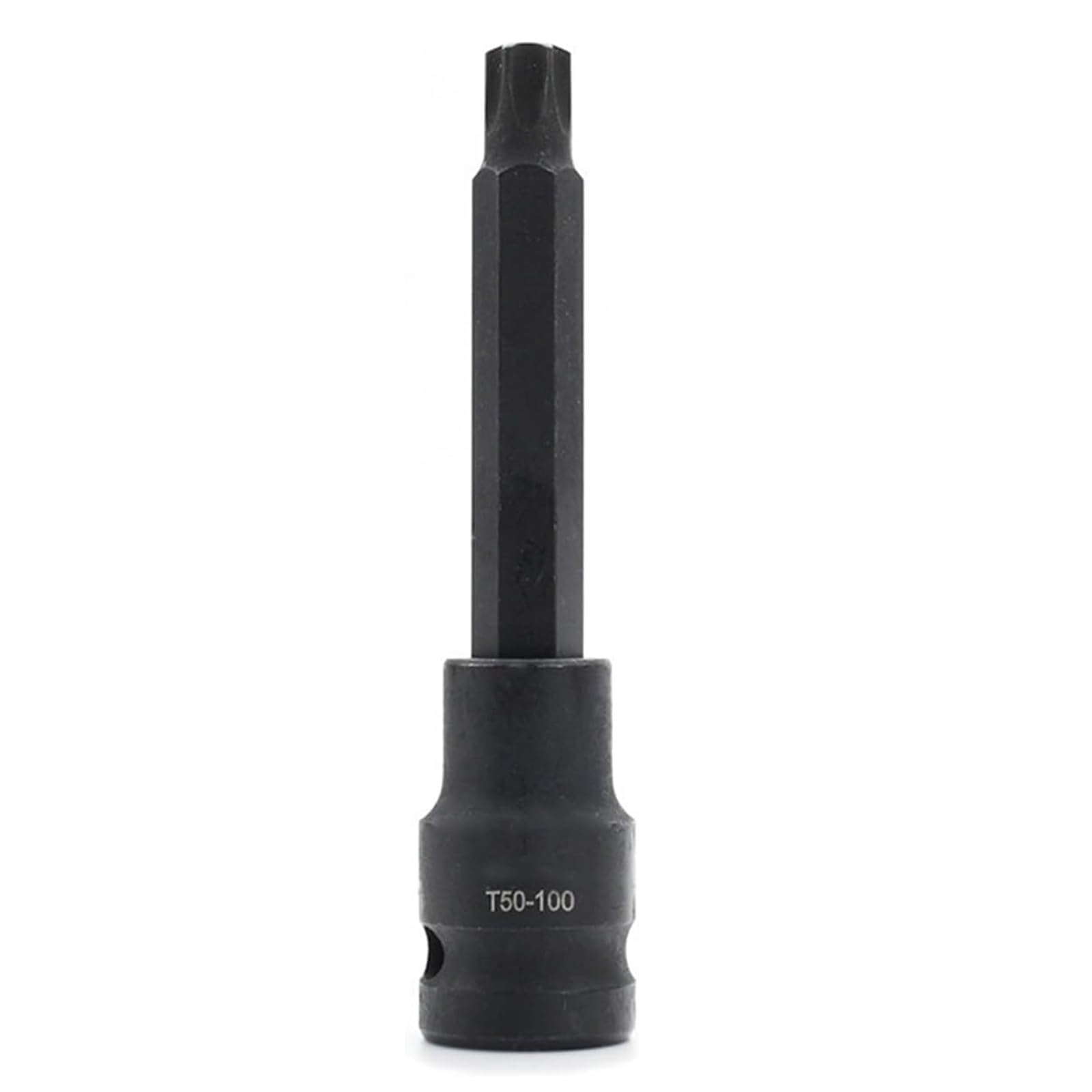 1/2in Drive T50 Impact Socket Extra Long 100mm, Male Torx Star Impact Socket, High Strength Impact Rated T50 Torx Bit Socket for Mechanics