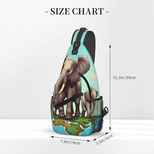 Bolso cruzado Elephants para hombre y mujer miniatura 3