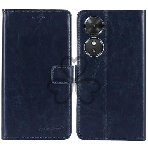 TienJueShi Dark Blue Book Stand Retro Flip Leather Protector Phone Wallet Gel Cover Etui TPU Silicone Case For Honor Play 10C 6.