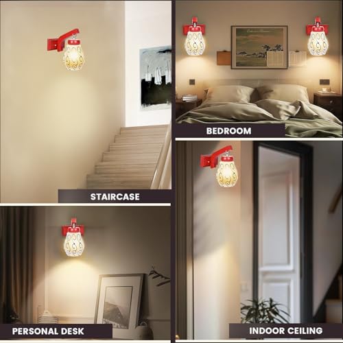 Image of GIGAWATTS Wall Lamp Decorative Light for Home Decor, Fancy Indoor Outdoor Wall Light, Hanging Sconce Lamp for Bedroom, Living Room, Hall, Modern Wall Lighting Fixture (1Pc, Without Bulb, WL503)
