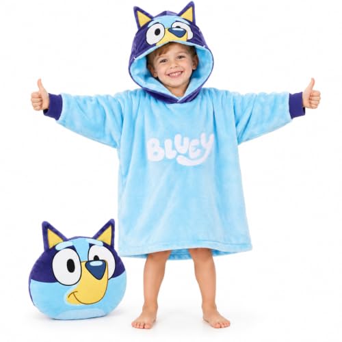 Bluey Blanket Hoodie for Kids Cozy Warm...