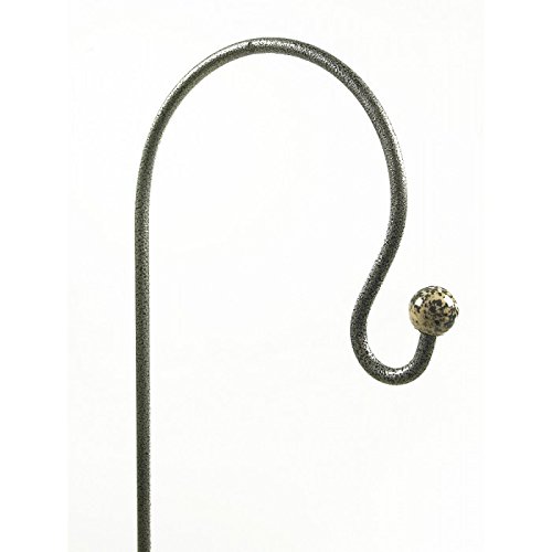 3 x Shepherd's Crook Metal Lantern Supports - Various Sizes & Colours Available! (1.5m, Antique Silver)