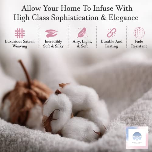 Magic Drapes 800 Thread Count 1 Piece Fitted Sheet 100% Long Staple Cotton With Sateen Weave Premium Quality Lightweight Sheets Ultra Soft Bedding With 16 Inch Drop (Sky Blue, Cal King) #TOP5