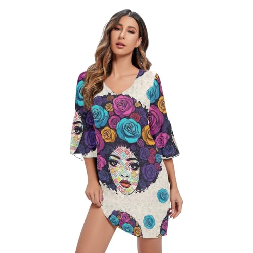 Robe d'été courte africaine fluide et confortable pour rester élégante malgré la chaleur