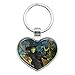 Wizard of Oz Wicked Witch Character Keychain Heart Love Metal Key Chain Ring