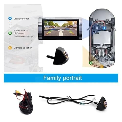 Kamera cofania samochodowa tylna kamera cofania pojazdu tylna kamera cofania metalowa 4-pinowa pasuje do Dvd Ahd obiektyw rybie oko 180 stopni noc dla wizji 1080P Ahd kamera Dash