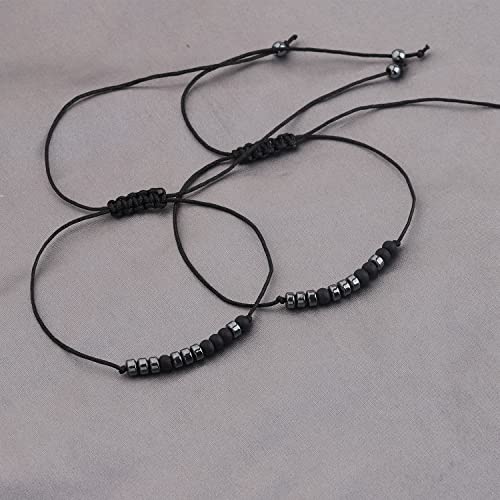 MAOFAED Couple Morse Code Matching Bracelet BDSM Owner Owned Master and Slave Daddy Babygirl Gift3