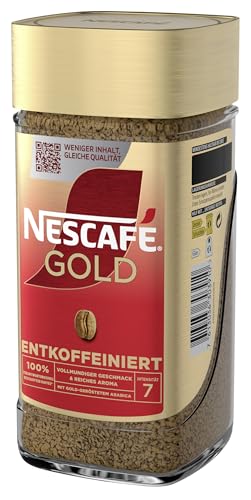 NESCAFÉ GOLD Entkoffeiniert, löslicher Bohnenkaffee, Instant-Kaffee aus erlesenen Kaffeebohnen, vollmundig & aromatisch, koffeinfrei, 1er Pack (1 x 190g)