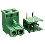 MCWAUTO 5.08mm Pitch 2Pin Plug-in Screw PCB Terminal Block Connector Right Angle (20pcs)