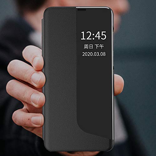 Eabhulie Case For Huawei Mate 20 Pro, Smart View Window Flip Stand Cover Pu Leather Protective Case For Huawei Mate 20 Pro Black #TOP5