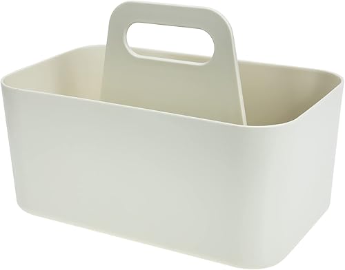 Cabilock Cesta de ducha de escritorio con asa, estante de almacenamiento, para baño, cocina, cosméticos, dormitorio universitario, organizador de