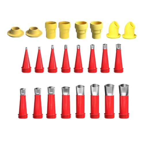 Integrated Rubber Nozzle Tool 24Pcs Rubber Nozzle Tool With Base Stainless Steel Caulking Nozzle Coating