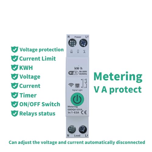 Interrupteur connecté WiFi 50A avec commande vocale et programmation horaire