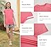 Ebifin Girls Casual Short/Long Sleeve T Shirts Kids Loose Soft Striped Color Block Tunic Tops, Tees Blouses Size 4-15 Years A-Pink