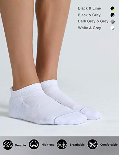 Image of CS CELERSPORT Men's Ankle Running Socks with Cushion, Arch Support Low Cut Athletic Tab Socks for Men Women 6 Pack