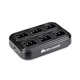Midland - Caricatore Multiplo 6 Walkie Talkie Multi CA PB G15 PRO, per Caricamento Simultaneo Ricetrasmittenti Professionali G15 PRO, G18, Arctic - Adattatore da Muro Incluso, Espandibile a 12 Posti