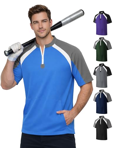 Men’s Baseball Cage Jacket Short Sleeve Windproof &