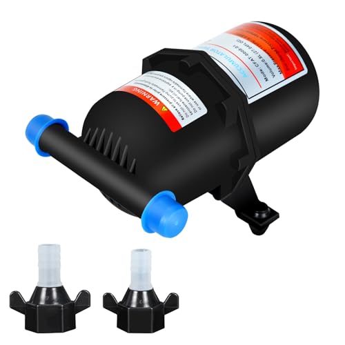 Accumulator Tank Water Pump Flow Control with Internal Bladder - 125 PSI 27.04 oz (0.8 L) | Reduces Pump Cycling and Smooths Water Flow for Marine RV and Off-Grid Systems