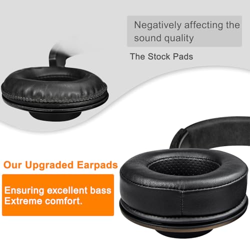 SOULWIT Lambskin Earpads para AKG K52/K92/K240/K550 - Negro | para AKG Pro Audio K52/K72/K92/M220/K240/K241/K242/K271/K272/K340/K550/K550 MKII/K550 MKIII/K551/K553/K553 MKII/K553 Pro miniatura 6