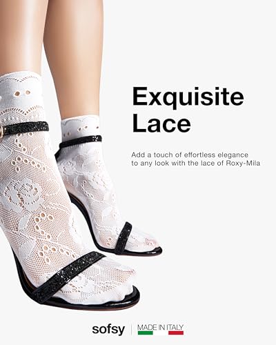 Image of sofsy Italian-Made Soft Fishnet Stockings for Women