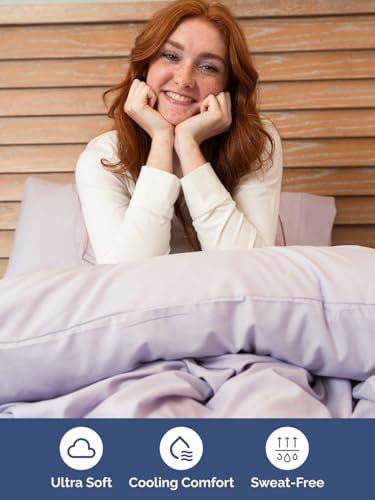 Image of Extra Deep Cal King Sheet Set - 6 Piece Breathable and Cooling Sheets - Hotel Luxury Bedding for Women, Men, Kids & Teens - Easy Secure Fit - Soft & Wrinkle Free - Extra Deep Pockets - Light Lavender