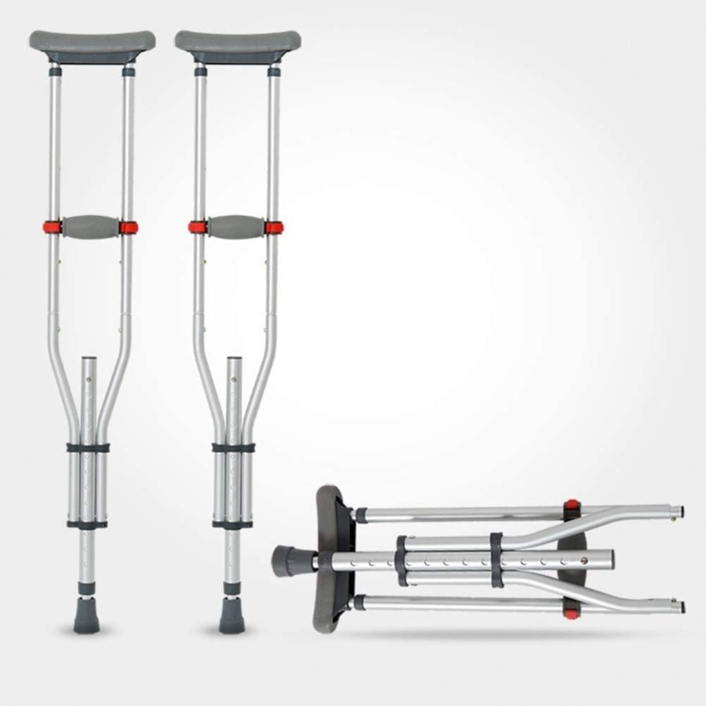 KANBUN Kule dla dorosłych kule pod pachami do regulowanych lekkich aluminiowych składanych kul pod pachami 136 kg pojemność regulowana wysokość użytkownika 39 do 157,5 cm dla osób niepełnosprawnych