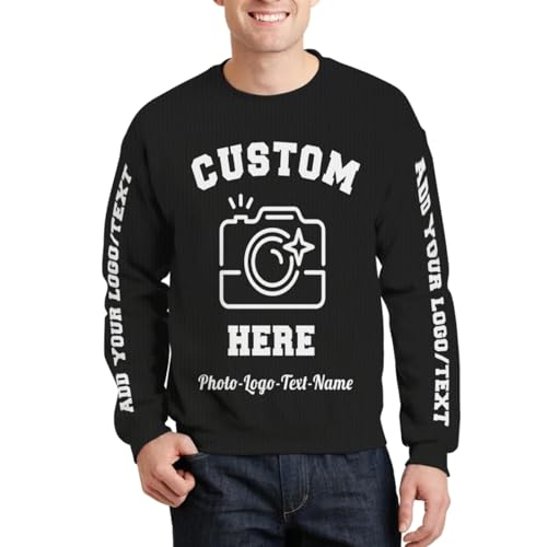 Custom Sweaters Design Your Own Photo Logo Text Personalized Crewneck Sweaters Unisex Pullover Customized Sweater Gifts2