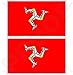 ISLE of MAN Île de Man Drapeau MANX Royaume-Uni TT Les courses, 75mm Vinyle Autocollants, x2 Stickers