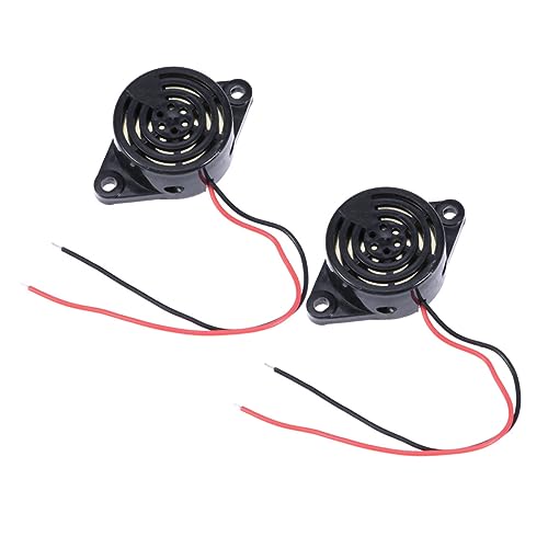 Mikinona 2 Pcs Buzzer Alarm Electric Buzzer 90db Alarm Sound Buzzer Sound Beeper Black