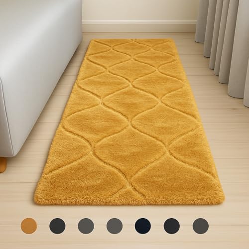Image of Fluffy Silky Micro Fiber Polyster Carpet /Runner for Bedroom, Study Room, Playing Room, Guest Room ETC. 4x6 feet Feet, (P-10)