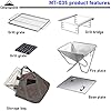 Campingmoon BBQ Grill Fire Pit Foldable Stainless Steel - Medium MT-035