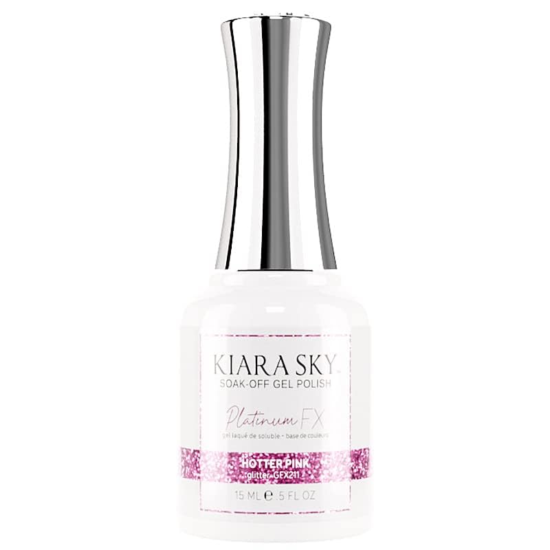 KIARA SKY LED UV Soak Off Platinum Gel FX Hotter Pink