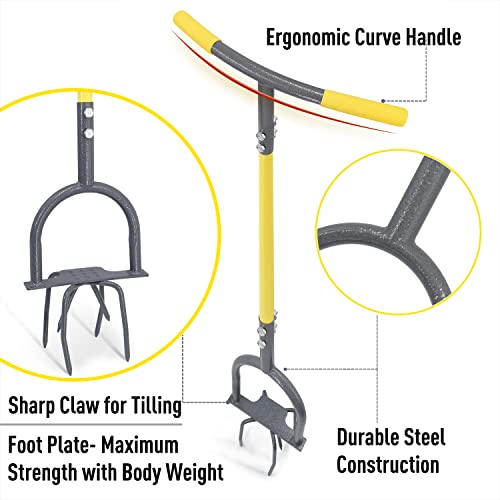 Jardineer Garden Twist Tiller Manual, Garden Twist Cultivator with Steel Shaft, Durable Garden Claw Cultivator, Ideal Gardening Hand Twist Tiller Tool 6 Jardineer Garden Twist Tiller Manual, Garden Twist Cultivator with Steel Shaft, Durable Garden Claw Cultivator, Ideal Gardening Hand Twist Tiller Tool - Image 6