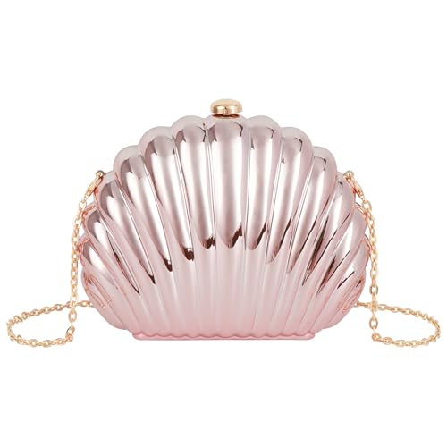 Image of Women Seashell Evening Bag Purse Mermaid Chain Strap Clutch Handbag Shoulder Bag | Seashell