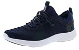 Weiches Fußbett Rieker B9753 Herren Sneaker, Schnürschuhe, Halbschuhe, Schnürer mit Eva Sohle blau (Ozean-schwarz/Ozean / 14), EU 43