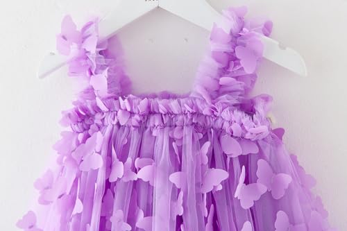 Toddler Girls Butterfly Tutu Dress Summer Tulle Dresses Size 6M-5T3