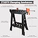 ZYJOYY Saw Horses 2 Pack-Folding Heavy Duty Clamping Sawhorse 1000 LBS Load Capacity, Workhorse with Bar Clamps, Built-in Tool Tray and Cord Hooks