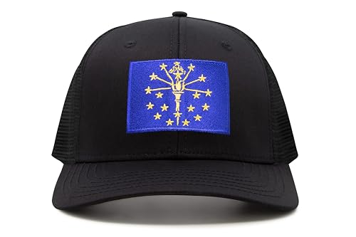 Image of International Tie State Hat for Men and Women, Adjustable Snapback Trucker Baseball Cap with Embroidered Patch