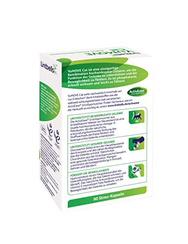 Lintbells | YuMOVE Katze | Nahrungsergänzungsmittel für Hüft- und Gelenke für steife Katzen, mit Glucosamin, Chondroitin, Grünlippmuschel, alle Altersgruppen und Rassen | 60 Kapseln - Image 3
