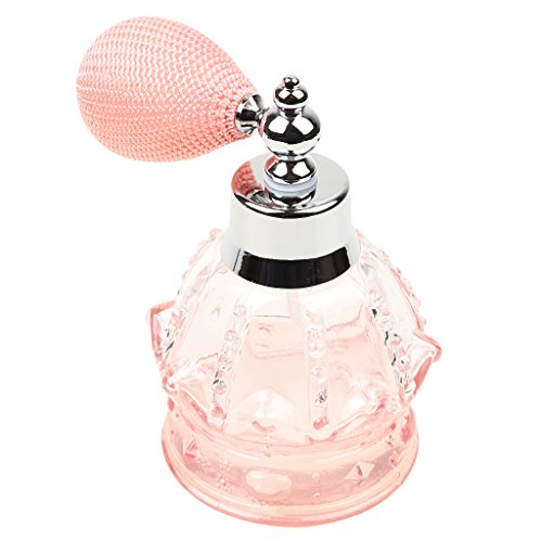 Baosity 100ml 噴霧器 香水瓶 液体瓶 ガラスボトル 空 瓶 詰め替え スプレーバルブ アトマイザー 3色選べる, ピンク