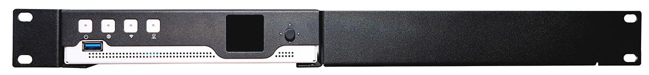 Zestaw montażowy do stojaka 19" do Turris Omnia NG - NGW, 1U, czarny metalowy wspornik z uchwytem zasilacza