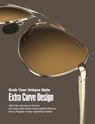 LUENX Aviator Sunglasses for Men Women Polarized New Shades Large Metal Frame - UV 400 Protection3