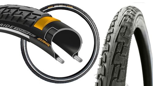 Fahrradreifen Drahtreifen Continental Ride Tour, Cross King, Race King, eRuban Plus 26 28 29 Zoll - MTB, Freeride, City, Touren auch für E-Bike 25-50 km/h (Ride Tour 1.6x28 Zoll)