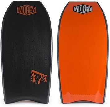 Morey Mach 7X 41.5-42.5" Bodyboard - Choose Size and Color Black/Orange, 41.5"