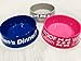 TBC HOME DECOR Round Plastic Pet Bowls - 9 3/4 inch - 3 color set