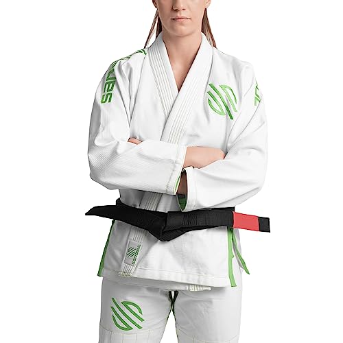 Sanabul Essential BJJ Gi for Women Brazilian Jiu Jitsu Gi for Women Lightweight Preshrunk Fabric - White, W1 by Sanabul - Image 3