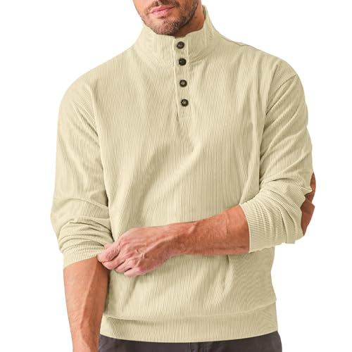 Ymosrh Men's Sweatshirt European Size Outdoor Casual Standing Collar Long-Sleeved Sweater Crewneck Sweatshirts, S-5XL2